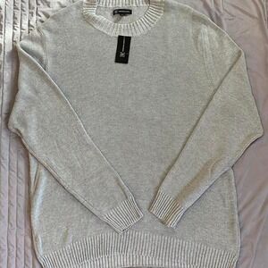 I N C - Light grey with silver sparkles knit sweater size XXL